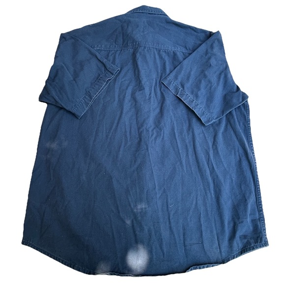 Cabela's Navy Blue Short Sleeve Utility Shirt Mens L Button Front Outdoors - Picture 2 of 5